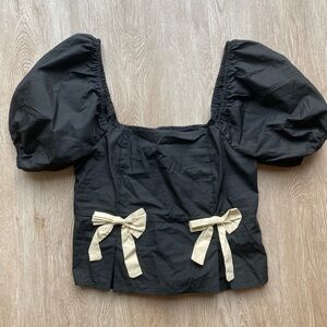 Black Bow Top L